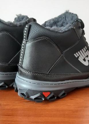 Ботинки мужские зимние черные теплые