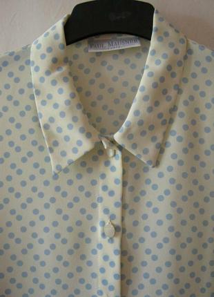 Элегантная, классическая женская блуза paul mausner, блузка в горошек, р.46/482 фото