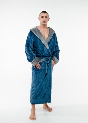 Іменний чоловічий халат з індивідуальною вишивкою на спині5 фото