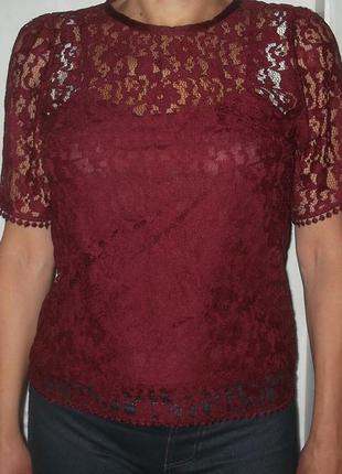 Мереживна ажурна блуза футболка