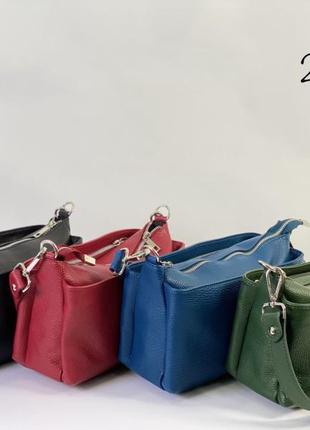 Мягкая кожаная сумка кроссбоди итальянская женская сумка жіноча сумка шкіряна чорна10 фото