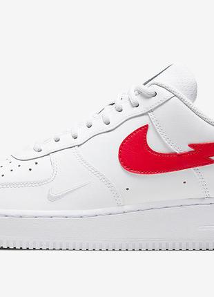 Кроссовки женские, мужские nike air force 1 euro tour белые/красные (найк аир форс)