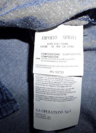 Джинсовая рубашка emporio armani разм.м7 фото