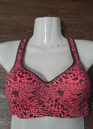 Брендовый новый спортивный бюстгалтер топ р.34 b 74 b от secret possessions  primark  поролон звериный принт