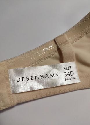 Гладенький бюстгалтер балконет на силіконових полосках debenhams, eur 75d/75д8 фото