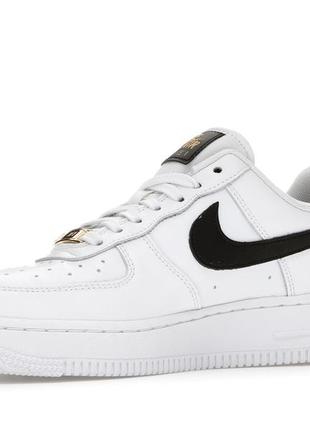 Кроссовки женские nike air force 1 essential gold mini swoosh белые (найк аир форс білі)2 фото