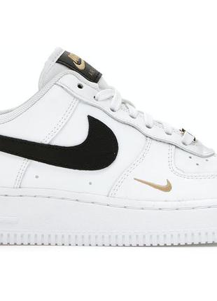 Кроссовки женские nike air force 1 essential gold mini swoosh белые (найк аир форс білі)1 фото