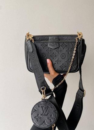 Сумка женская pochette черная (клатч, кошелек, рюкзак)