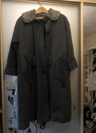 Винтажное шерстяное пальто1 фото