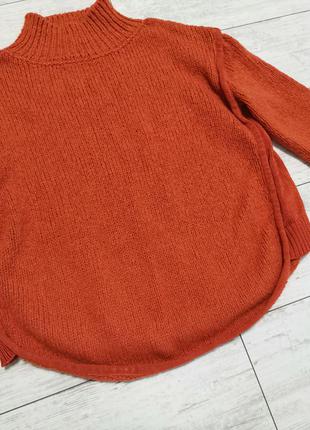 Яркий оранжевый свитер с горлом2 фото