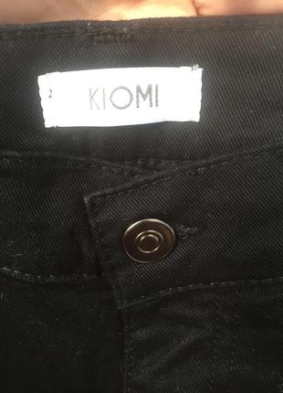 Kiomi мягкие чёрные джинсы размер м-л5 фото