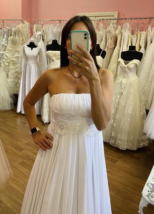 Тотальная распродажа. свадебное платье греческое/ беременная3 фото