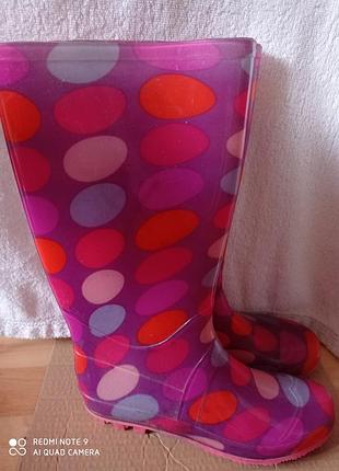 Х. рожеві силіконові чоботи гумові на дівчинку