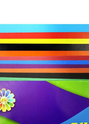 Набор, а4, односторонний: картон цветной - 7 листов, бумага цветная - 7 цветная, тетрада3 фото