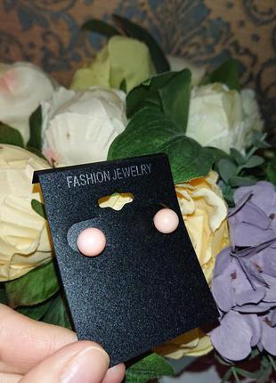 Сережки корал пусети сережки гвоздики