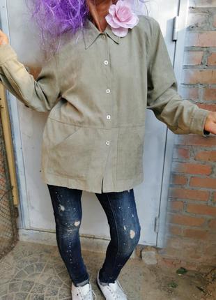Жакет пиджак рубашка с накладными карманами biaggini куртка лёгкая летняя3 фото