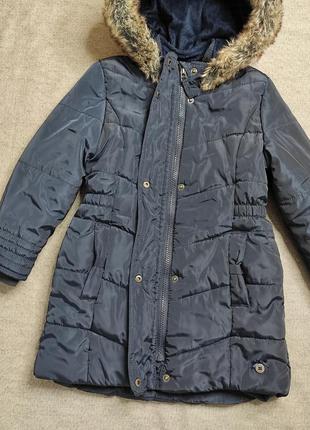 Теплая демисезонная удлиненная куртка , пальто jasper conran на 5- 6 лет,5 фото