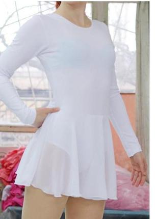 Детское трико, купальник  для танцев и гимнастики с юбкой