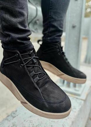 Демісезонні натуральні черевики нубук