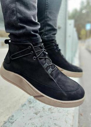 Демісезонні натуральні черевики нубук