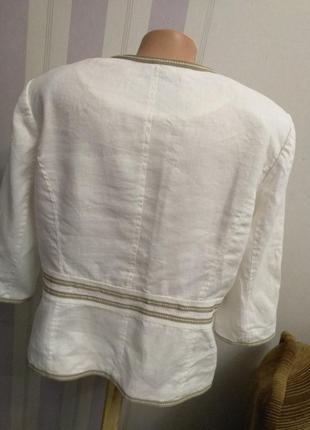 Винтаж льняной жакет пиджак блузка   большой разм бохо3 фото