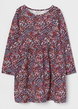 Дитяча трикотажна сукня квіти h&m на дівчинку 90712