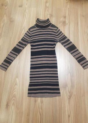 Модне в'язане трикотажне плаття туніка gemo дівчинці 6-7 л 116-122 з