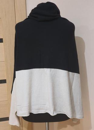 Кофта - кейп, чернобелая, размер 46/48