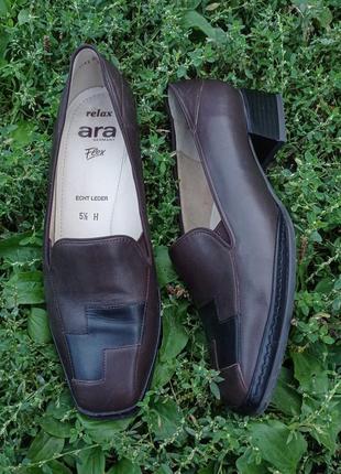 Ara туфли натуральная кожа квадратный мыс размер 5 1/2 это 38-38'5 наш
