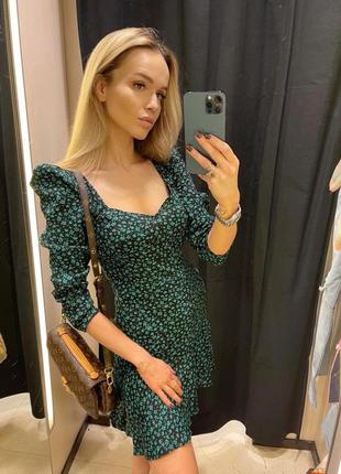 Платье с цветочным принтом zara