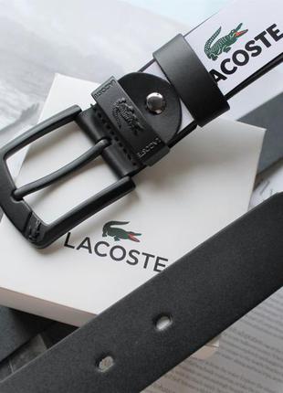 Ремень lacoste  черный мужской на подарок наложенный платеж купить1 фото