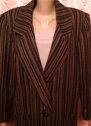 Пиджак винтажный женский оверсайз, жакет. 100% шерсть. 46-48 размер.3 фото