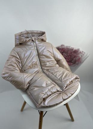 Куртка тепла для дівчаток з кишенями4 фото