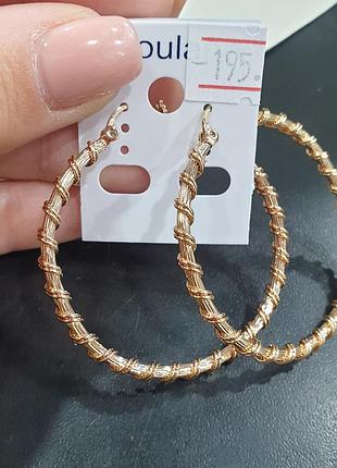 Серьги кольца медицинское золото