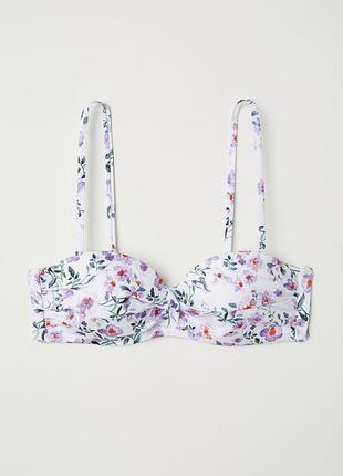 H&m купальник бандо цветочного принта