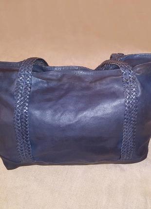 Кожаная сумка большая luxury bag claramonte франция5 фото