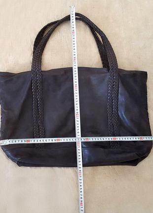 Кожаная сумка большая luxury bag claramonte франция7 фото