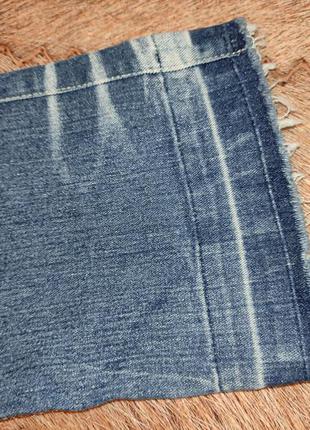 Стрейч-джинсы р 128-134 7-9лет с паетками вышивкой и потертостями3 фото