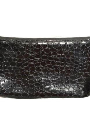 Чорний жіночий клатч міні-сумочка лаковий кожзам2 фото