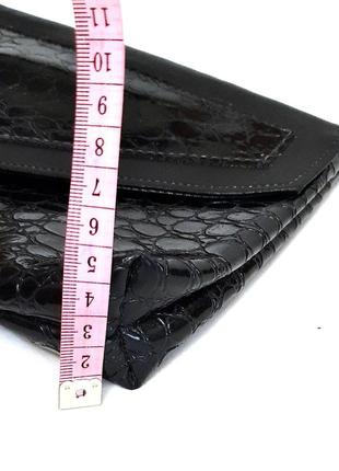 Чорний жіночий клатч міні-сумочка лаковий кожзам10 фото