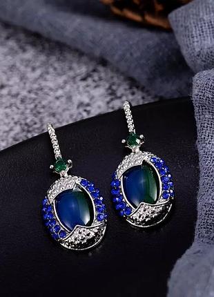 Винтажные серьги с камнями3 фото