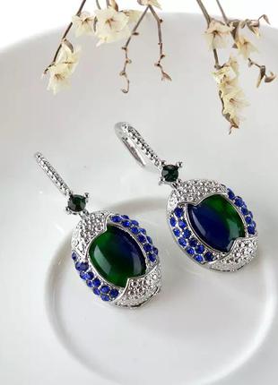 Винтажные серьги с камнями7 фото