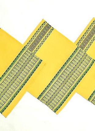 Салфетка набор 3шт настольная жёлтая декоративная ткань