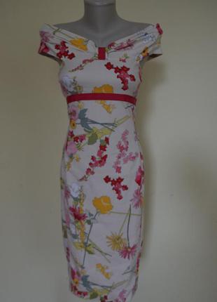 Шикарное брендовое коттоновое платье karen millen