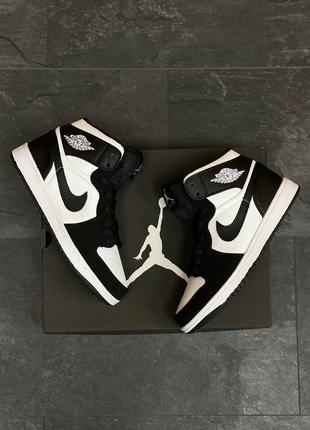 Женские кроссовки nike air jordan   high s black/white4 фото