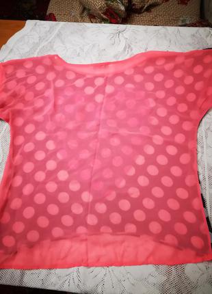 Розовая кофта в горошек, футболка с сердцем,  блуза фирмы zakaz3 фото