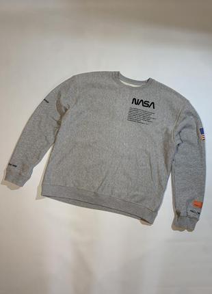 Мужской оригинальный свитшот кофта heron preston nasa big logo l