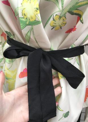Легкий жакет,пиджак под пояс, кимоно,блуза,цветочный принт,премиум h&m8 фото