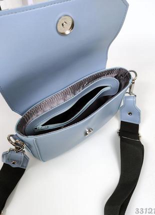 Сумочка кросс-боди голубая женская, голубая женская сумка через плечо кроссбоды5 фото