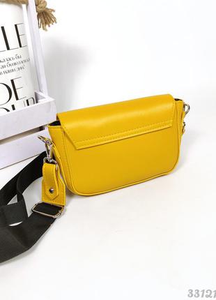 Желтая кроссбоди женская сумочка через плечо, желтая желтая кроссбода женская3 фото